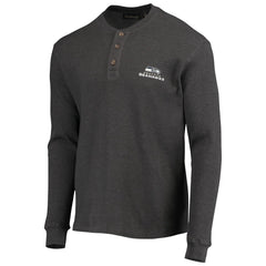 Seattle Seahawks Dunbrooke Logo Maverick Thermal Henley Long Sleeve T-Shirt - Heathered Gray - NFL