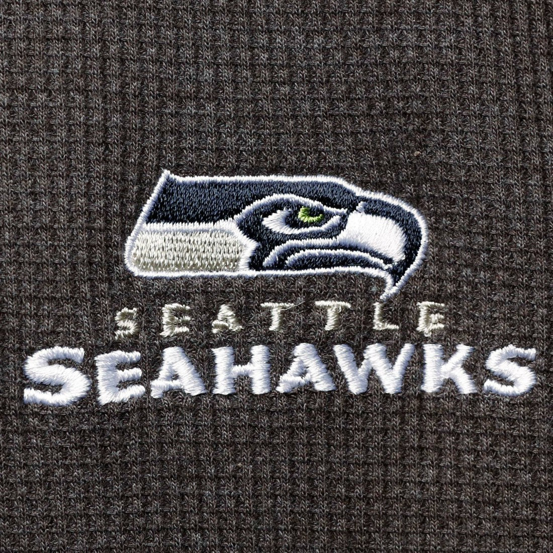 Seattle Seahawks Dunbrooke Logo Maverick Thermal Henley Long Sleeve T-Shirt - Heathered Gray - NFL