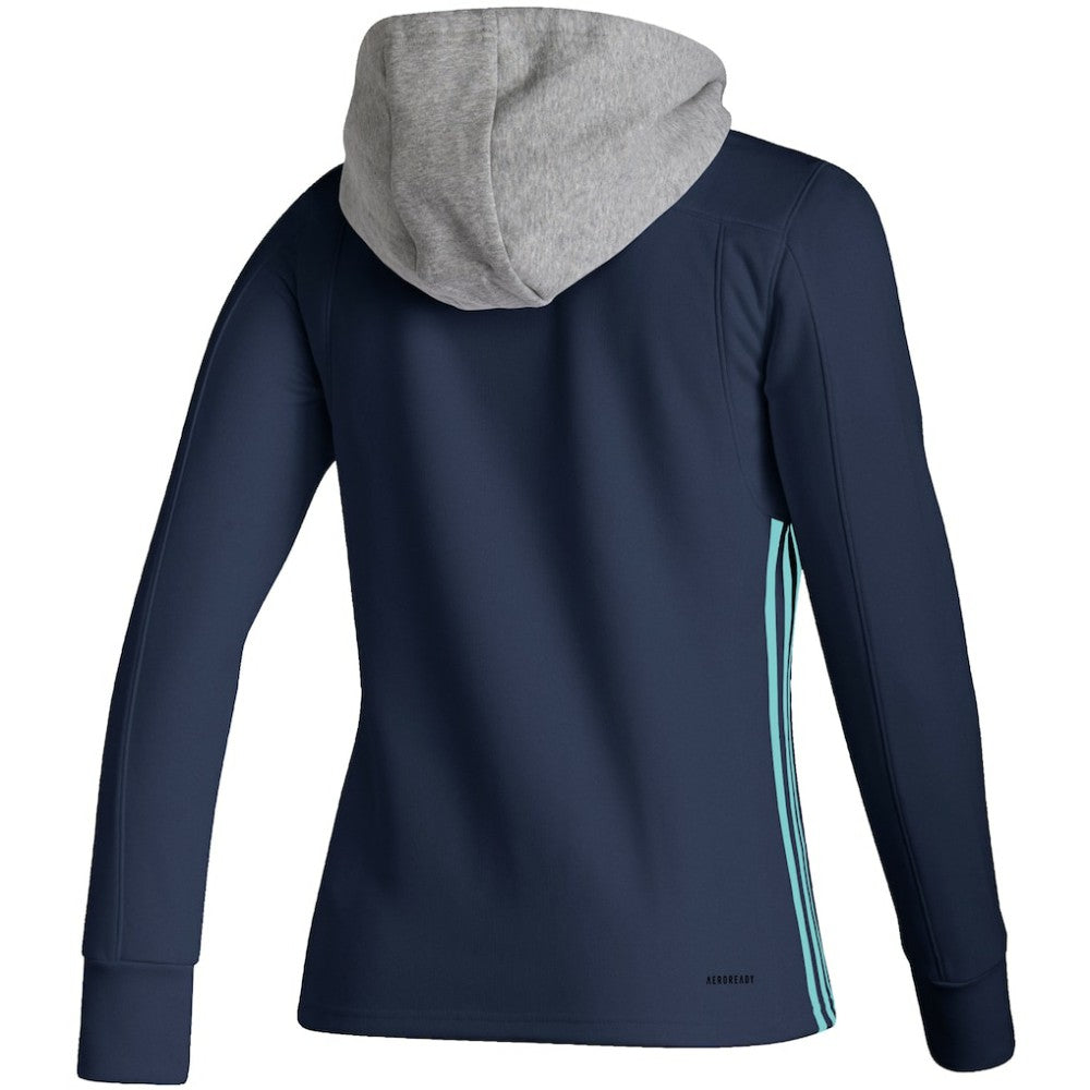 Seattle Kraken adidas Women's Skate Lace AEROREADY Pullover Hoodie - Deep Sea Blue | Adidas on sale