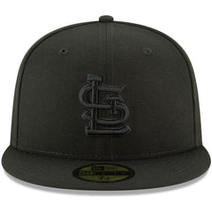 St. Louis Cardinals New Era Black on Black 59FIFTY Fitted Hat Outlet