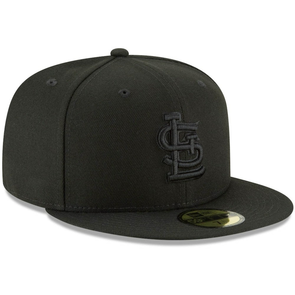 St. Louis Cardinals New Era Black on Black 59FIFTY Fitted Hat Outlet