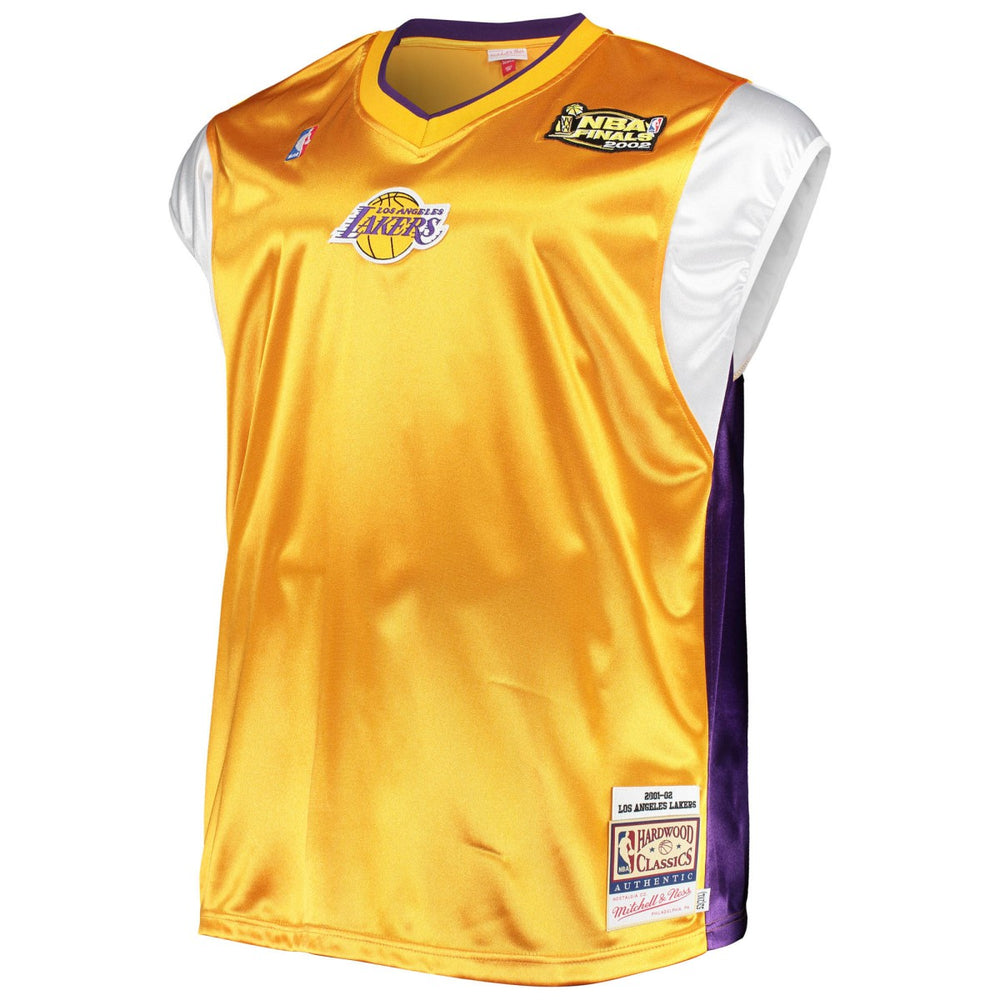 Mitchell & Ness Los Angeles Lakers Hardwood Classics Big & Tall On-Court Shooting V-Neck Shirt Gold/Purple