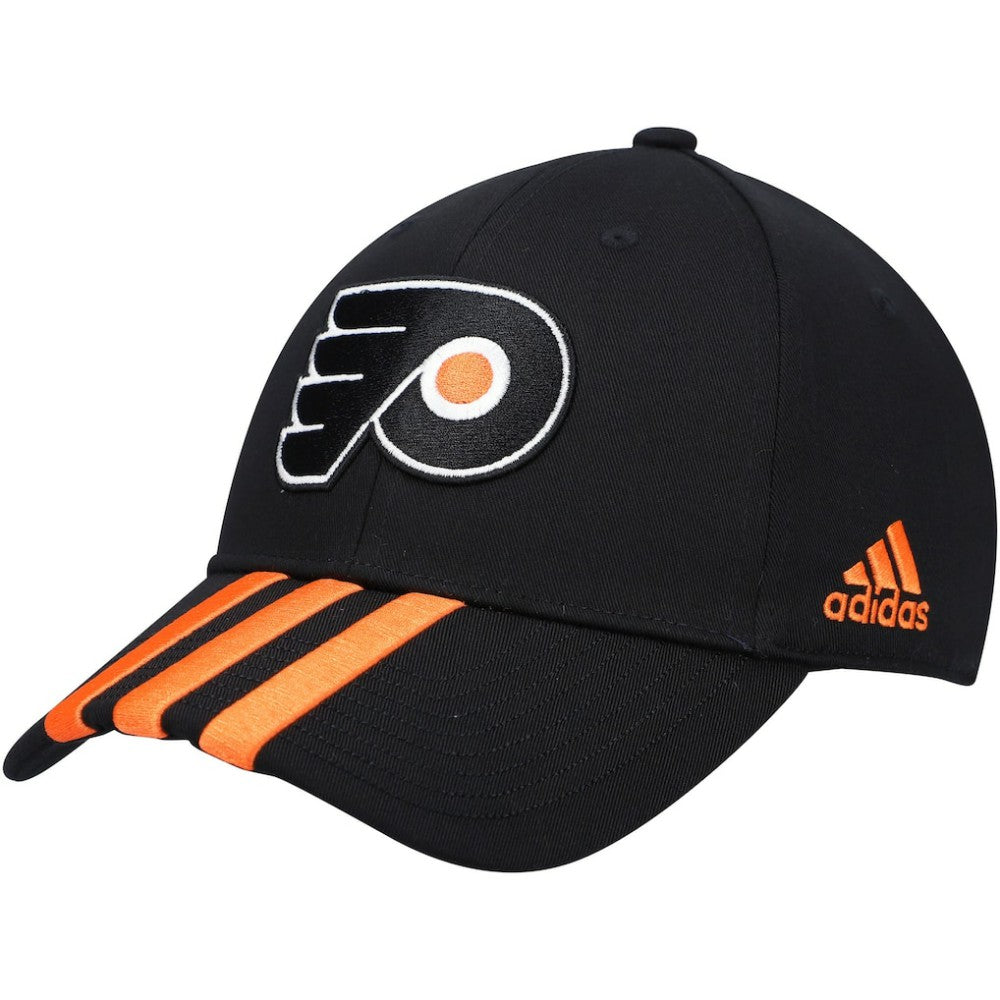 Philadelphia Flyers adidas Locker Room Three Stripe Adjustable Hat - Black | Adidas on sale