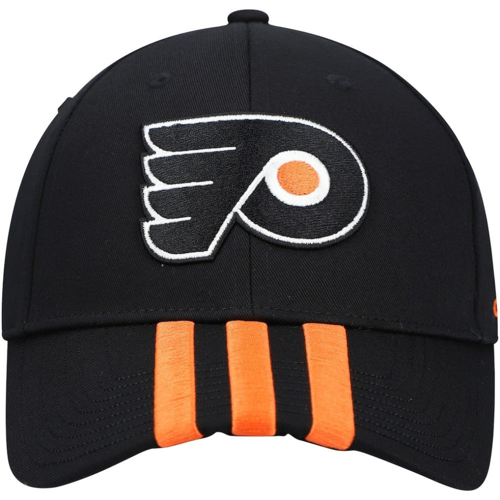 Philadelphia Flyers adidas Locker Room Three Stripe Adjustable Hat - Black | Adidas on sale