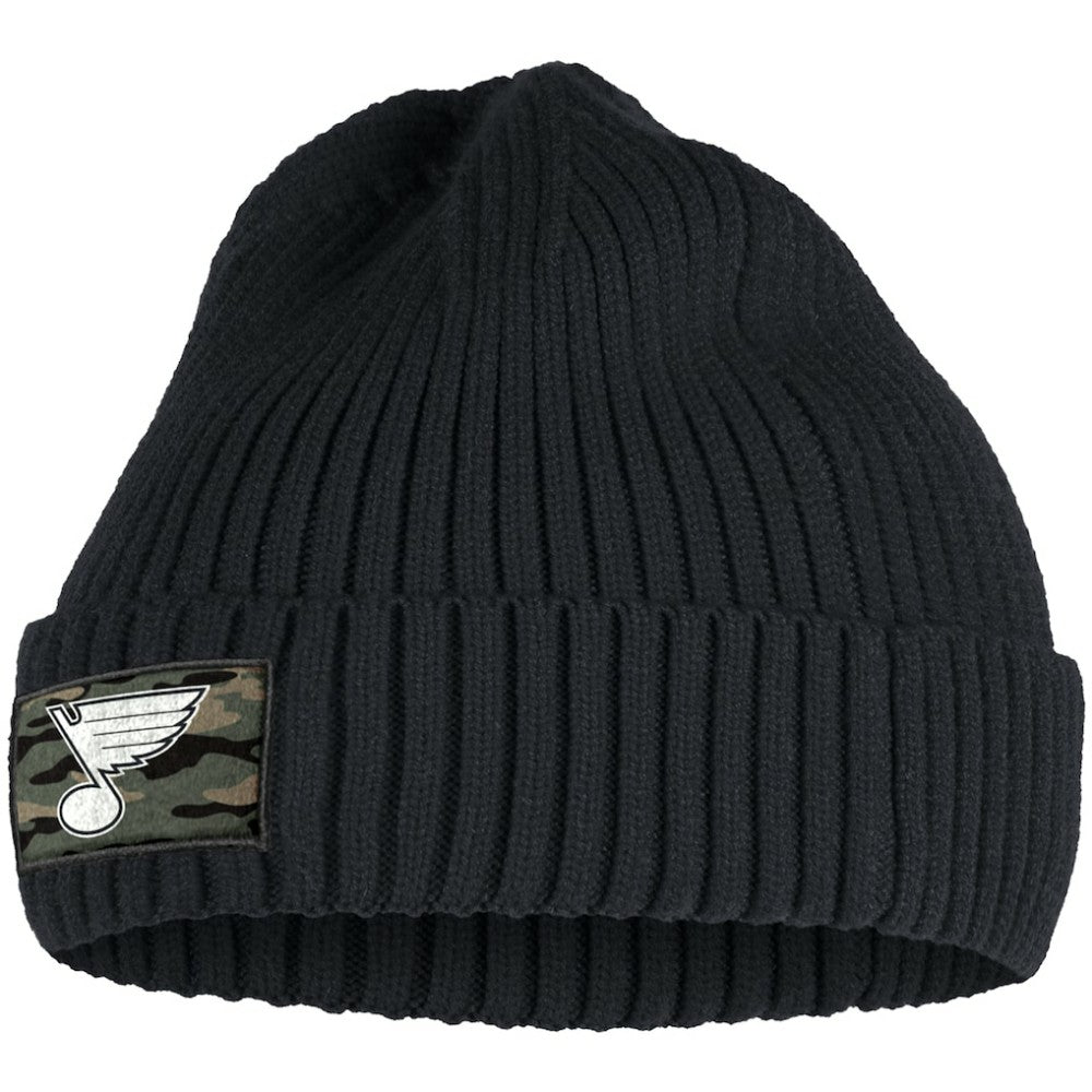 St. Louis Blues adidas Military Appreciation Cuffed Knit Hat - Black | Adidas Clearance