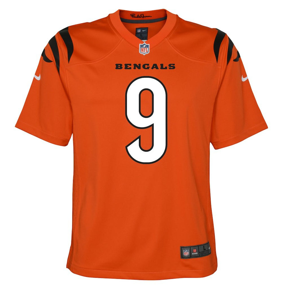 Joe Burrow Cincinnati Bengals Youth Game Jersey - Orange - Nike