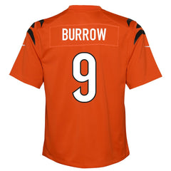 Joe Burrow Cincinnati Bengals Youth Game Jersey - Orange - Nike