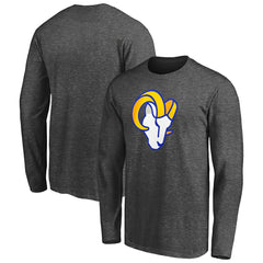 Los Angeles Rams Big & Tall Primary Logo Long Sleeve T-Shirt - Heathered Charcoal - Fanatics