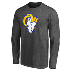 Los Angeles Rams Big & Tall Primary Logo Long Sleeve T-Shirt - Heathered Charcoal - Fanatics