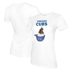Chicago Cubs Tiny Turnip Women's Sundae Helmet T-Shirt for sale