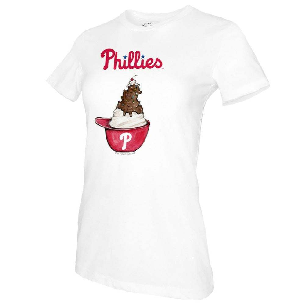 Philadelphia Phillies Tiny Turnip Women's Sundae Helmet T-Shirt Sale