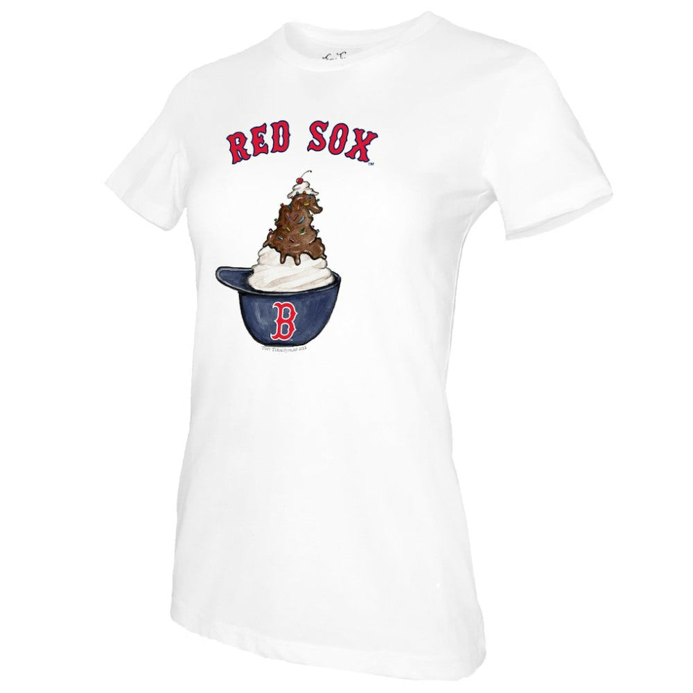Boston Red Sox Tiny Turnip Women's Sundae Helmet T-Shirt Sale