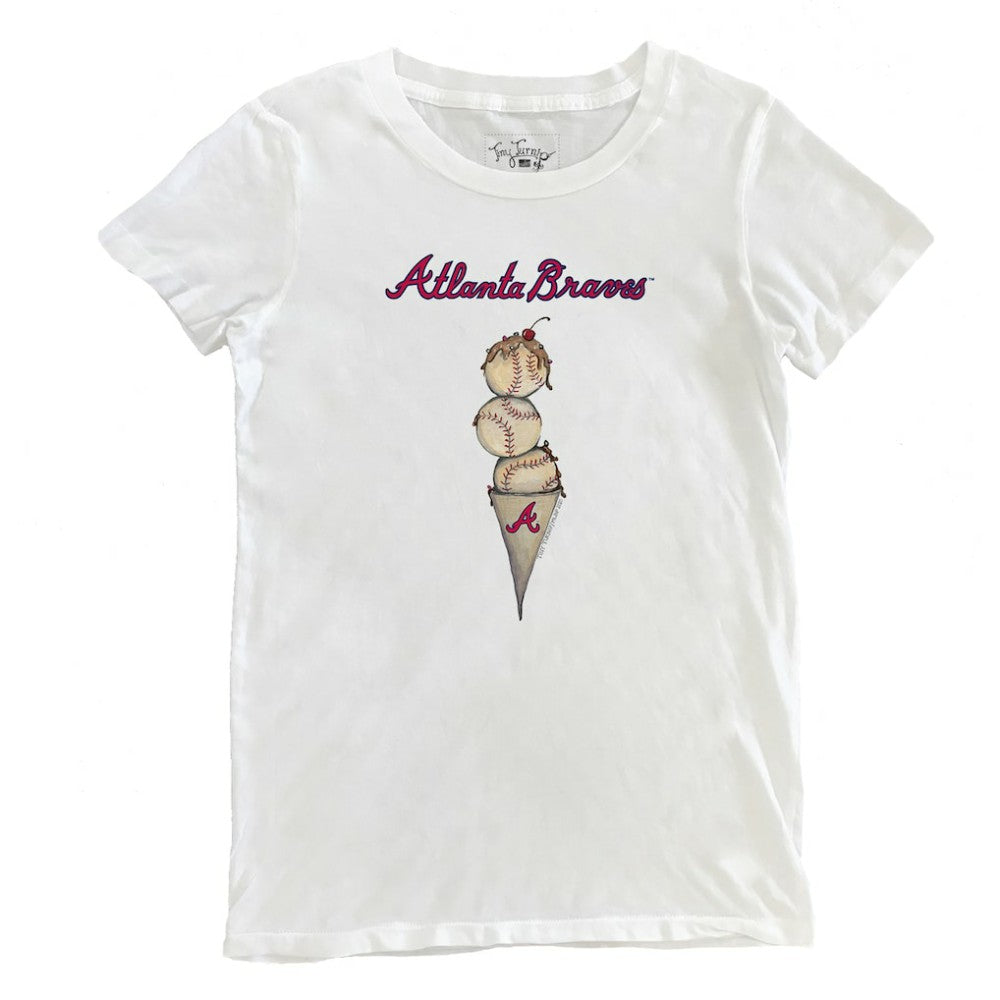 Atlanta Braves Tiny Turnip Women's Triple Scoop T-Shirt Outlet