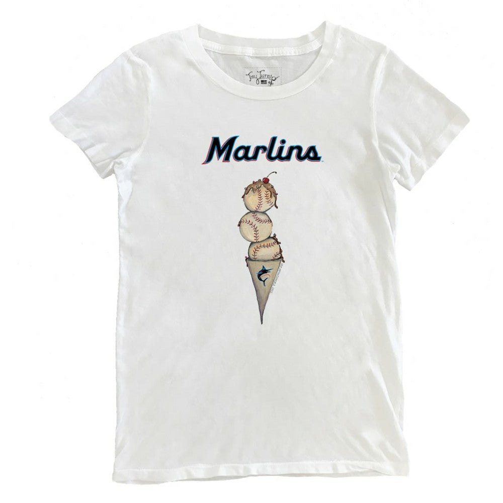 Miami Marlins Tiny Turnip Women's Triple Scoop T-Shirt Outlet