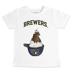 Milwaukee Brewers Tiny Turnip Youth Sundae Helmet T-Shirt Sale