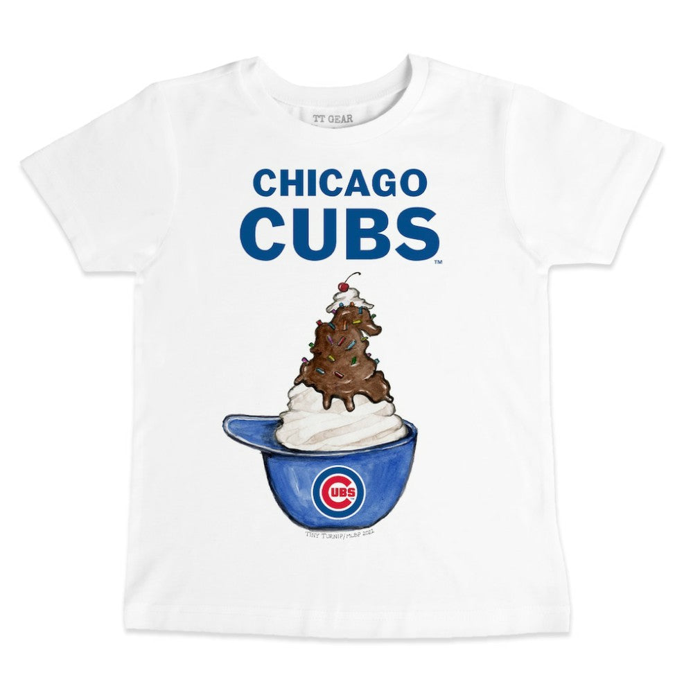 Chicago Cubs Tiny Turnip Youth Sundae Helmet T-Shirt Sale