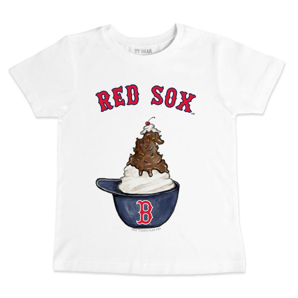Boston Red Sox Tiny Turnip Youth Sundae Helmet T-Shirt Sale
