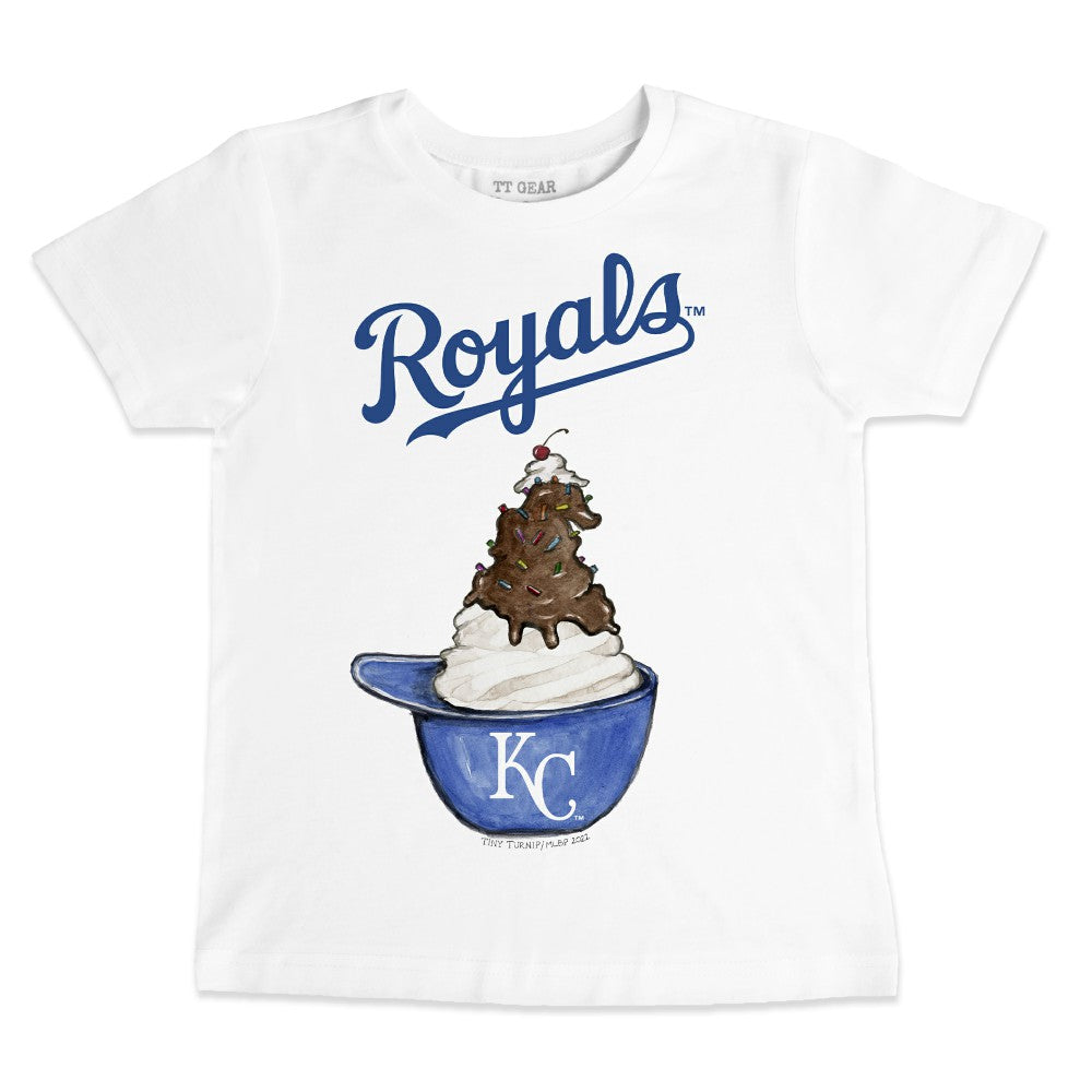 Kansas City Royals Tiny Turnip Youth Sundae Helmet T-Shirt Sale