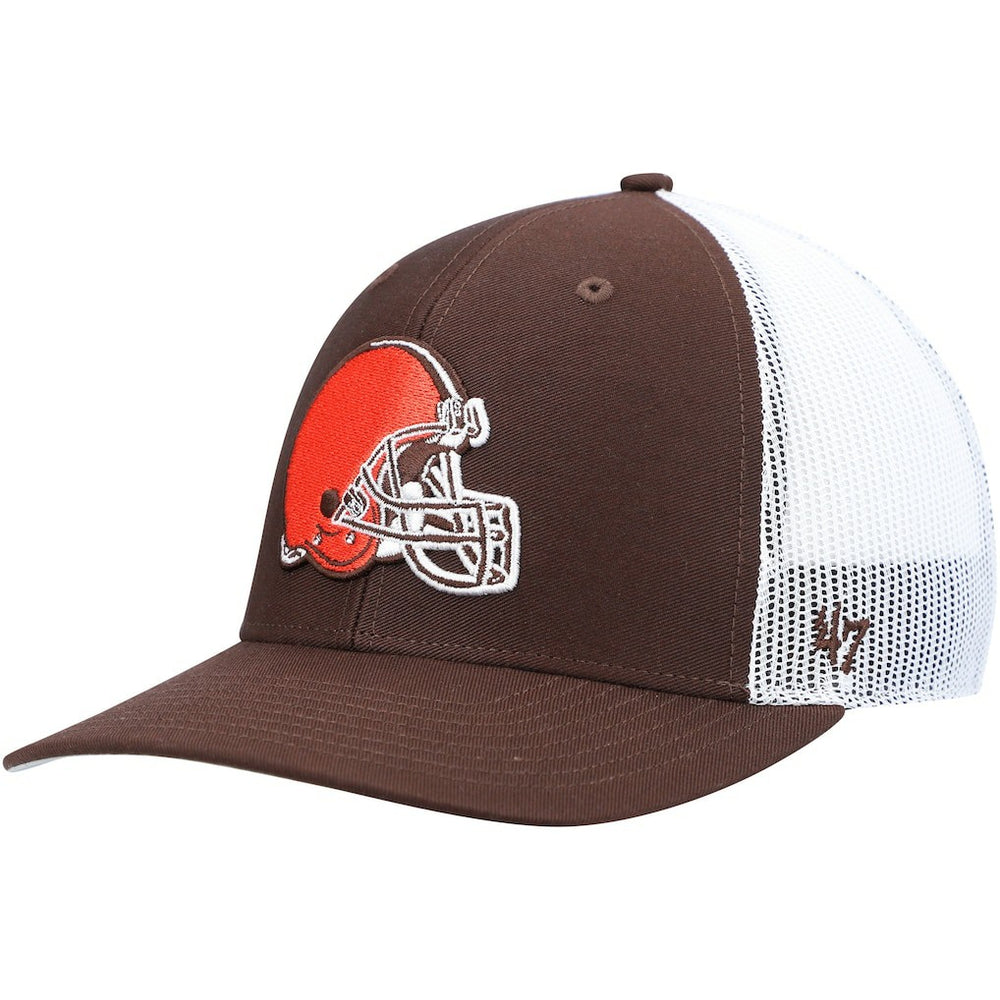Cleveland Browns '47 Trucker Snapback Hat - Brown/White - 47 brand