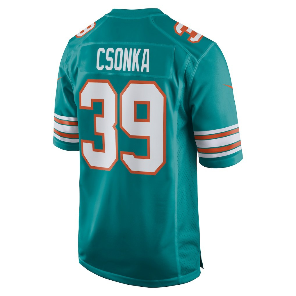 Larry Csonka Miami Dolphins Retired Player Jersey - Aqua - Nike