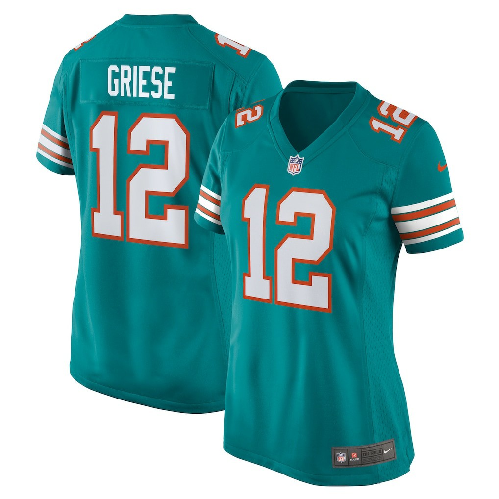 Bob Griese Miami Dolphins Women's Retired Player Jersey - Aqua - Nike