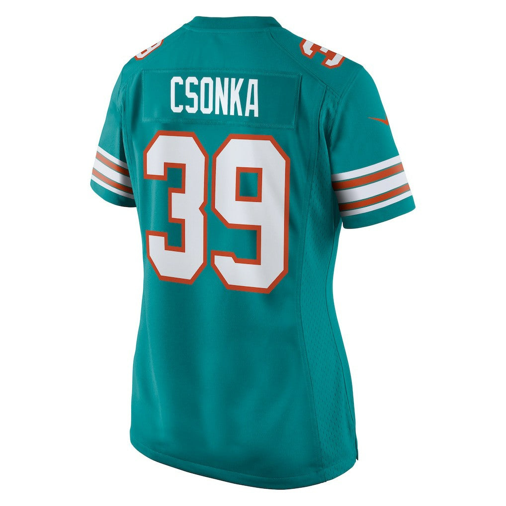 Larry Csonka Miami Dolphins Women's Retired Player Jersey - Aqua - Nike