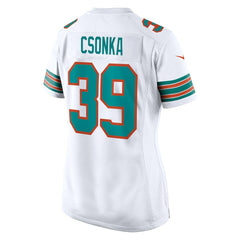 Larry Csonka Miami Dolphins Women's Retired Player Jersey - White - Nike