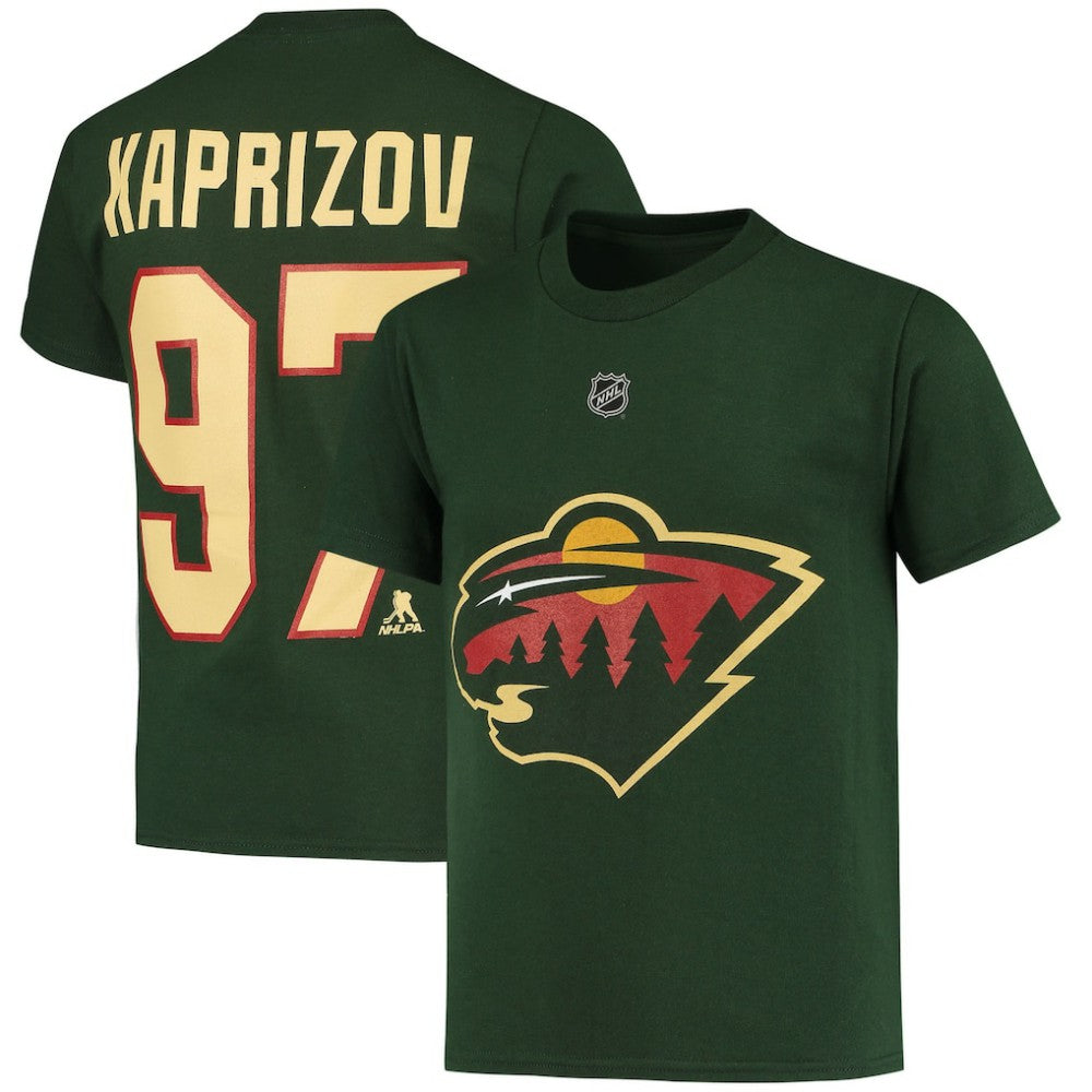 Kirill Kaprizov Minnesota Wild Youth Player Name & Number T-Shirt - Green | NHL discount