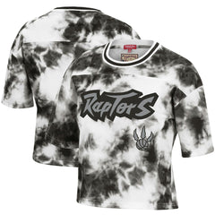 Mitchell & Ness Toronto Raptors Women's Hardwood Classics Tie-Dye Cropped T-Shirt Black/White