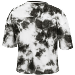 Mitchell & Ness Toronto Raptors Women's Hardwood Classics Tie-Dye Cropped T-Shirt Black/White
