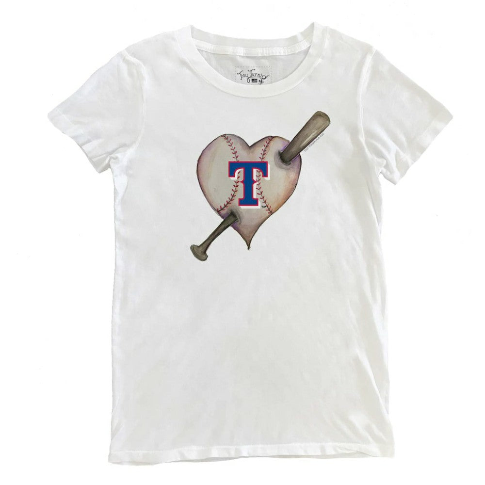 Texas Rangers Tiny Turnip Women's Heart Bat T-Shirt Near Me