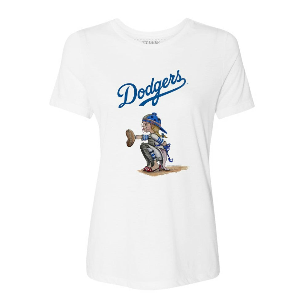 Los Angeles Dodgers Tiny Turnip Women's Kate the Catcher T-Shirt Near Me