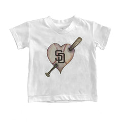 San Diego Padres Tiny Turnip Youth Heart Bat T-Shirt Sale