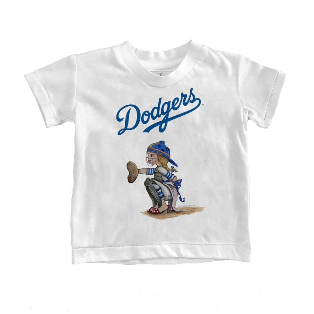 Los Angeles Dodgers Tiny Turnip Youth Kate the Catcher T-Shirt Outlet