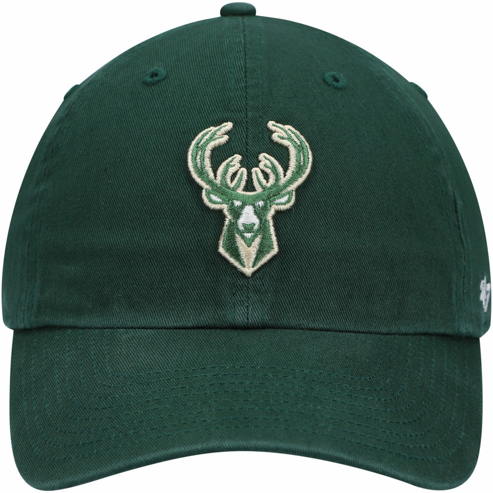 47 brand Milwaukee Bucks '47 Core Logo Clean Up Adjustable Hat Hunter Green