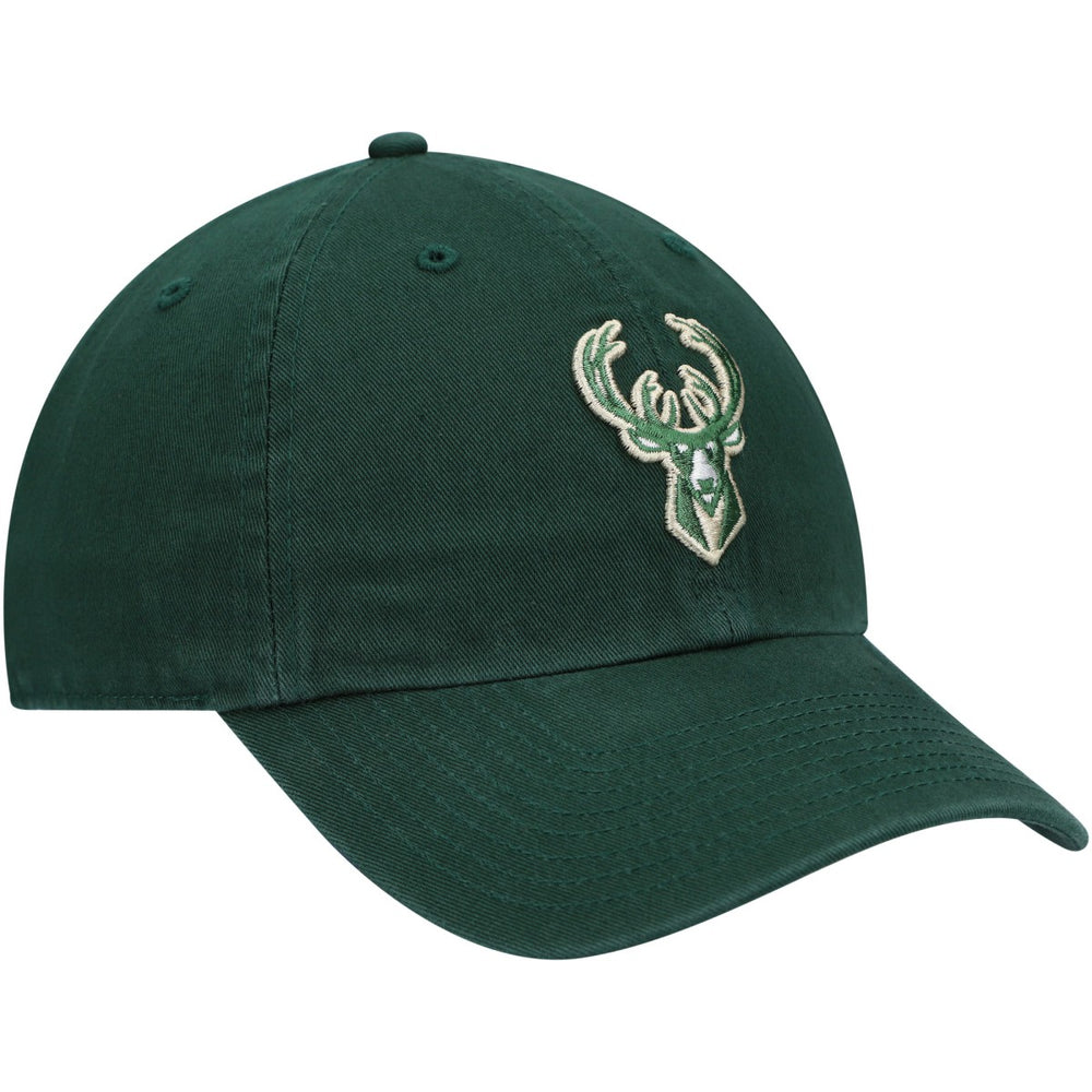 47 brand Milwaukee Bucks '47 Core Logo Clean Up Adjustable Hat Hunter Green