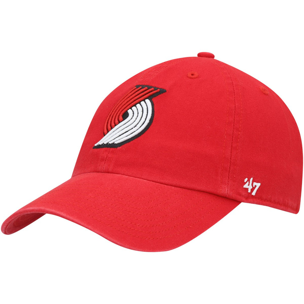 47 brand Portland Trail Blazers '47 Core Logo Clean Up Adjustable Hat Red