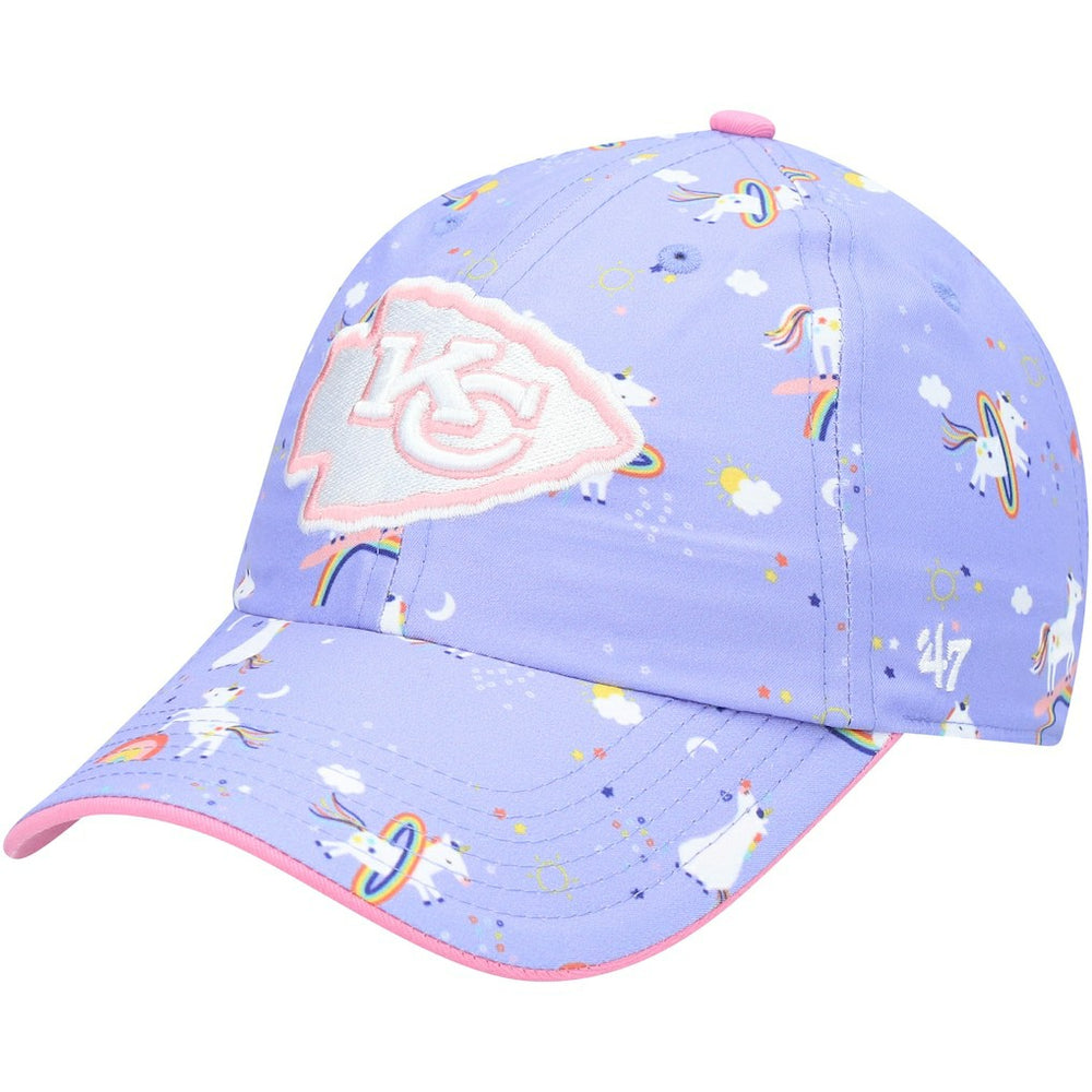 Kansas City Chiefs '47 Girls Preschool Unicorn Clean Up Adjustable Hat - Purple - 47 brand