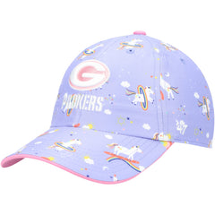 Green Bay Packers '47 Girls Preschool Unicorn Clean Up Adjustable Hat - Purple - 47 brand