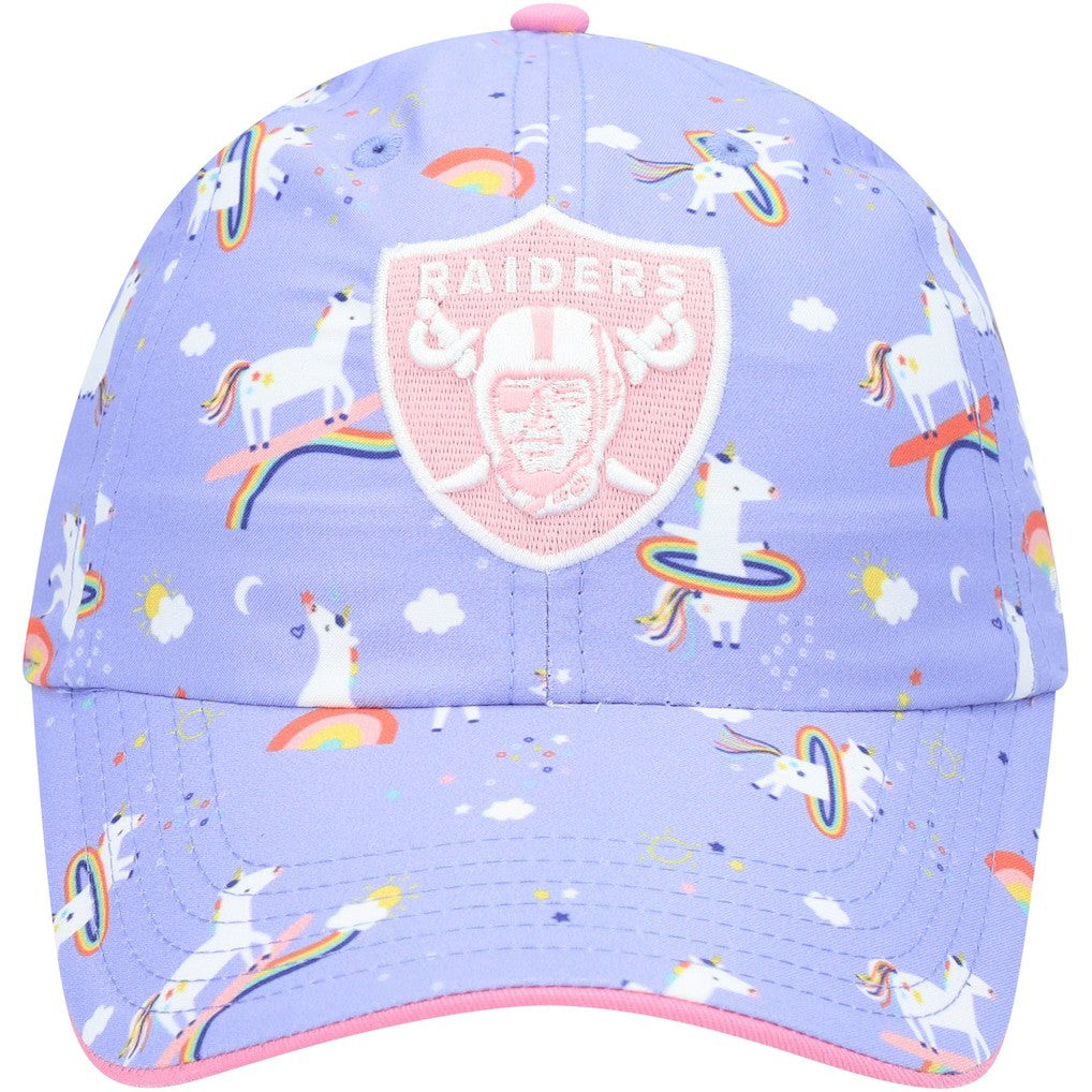 Las Vegas Raiders '47 Girls Preschool Unicorn Clean Up Adjustable Hat - Purple - 47 brand