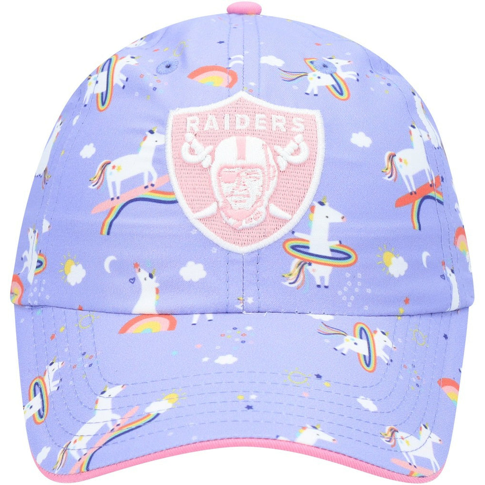 Las Vegas Raiders '47 Girls Preschool Unicorn Clean Up Adjustable Hat - Purple - 47 brand