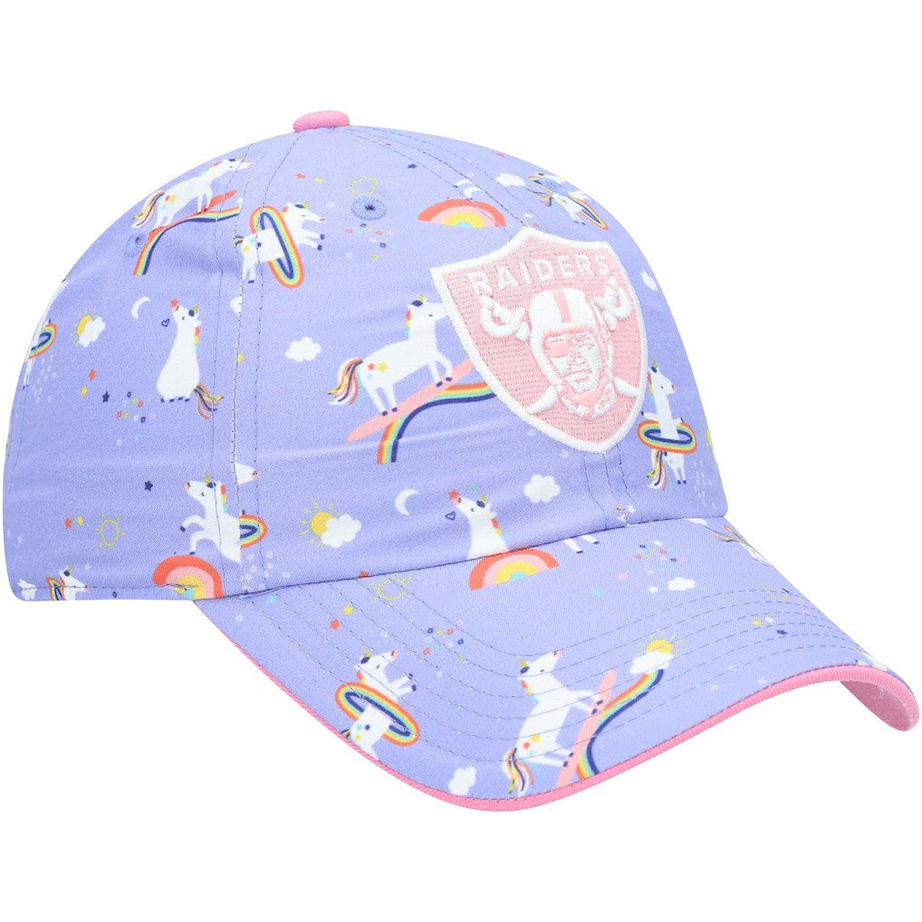 Las Vegas Raiders '47 Girls Preschool Unicorn Clean Up Adjustable Hat - Purple - 47 brand