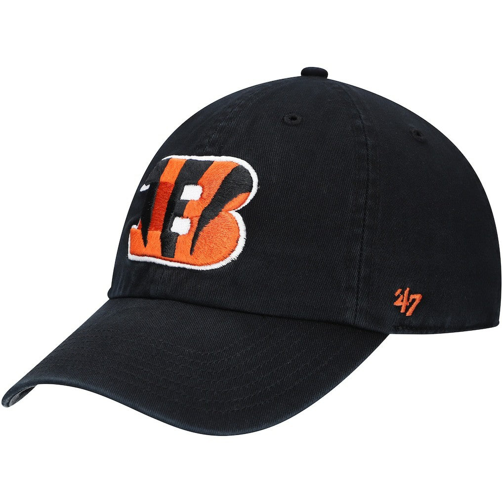 Cincinnati Bengals '47 Youth Logo Clean Up Adjustable Hat - Black - 47 brand
