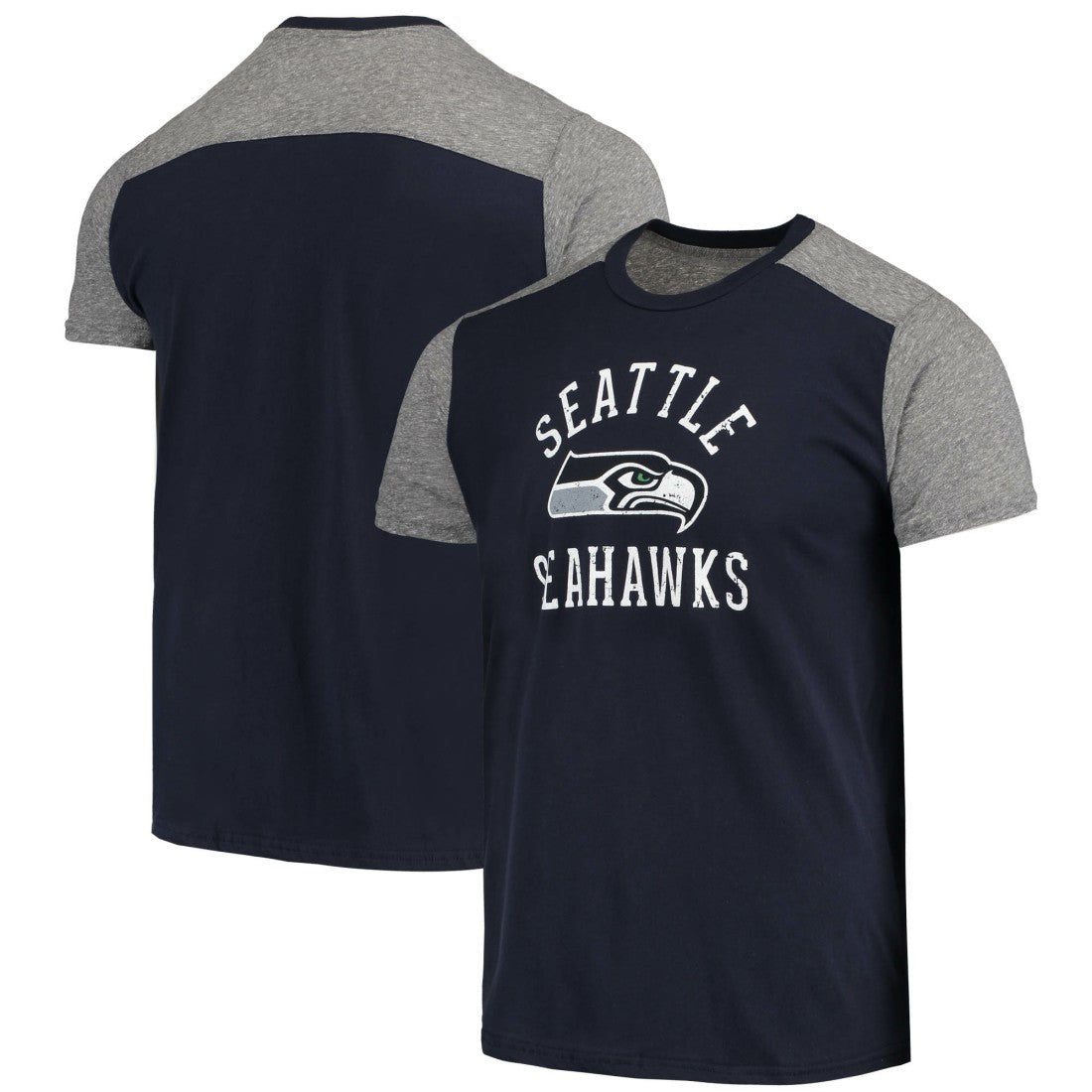 Seattle Seahawks Majestic Threads Field Goal Slub T-Shirt - College Navy/Gray - NFL