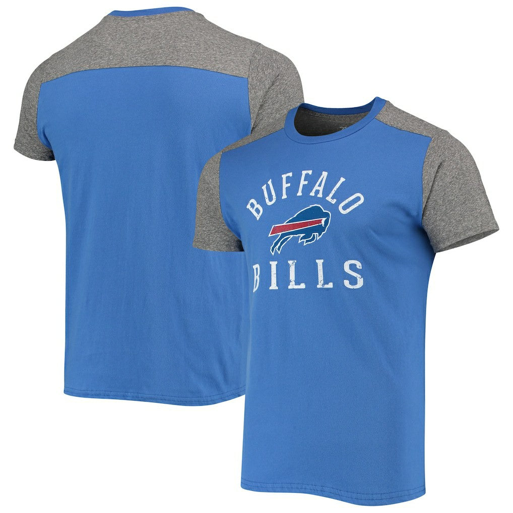 Buffalo Bills Majestic Threads Field Goal Slub T-Shirt - Royal/Gray - NFL