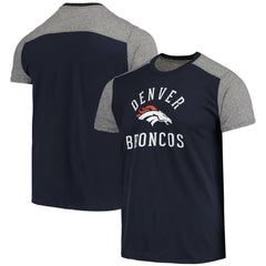 Denver Broncos Majestic Threads Field Goal Slub T-Shirt - Navy/Gray - NFL