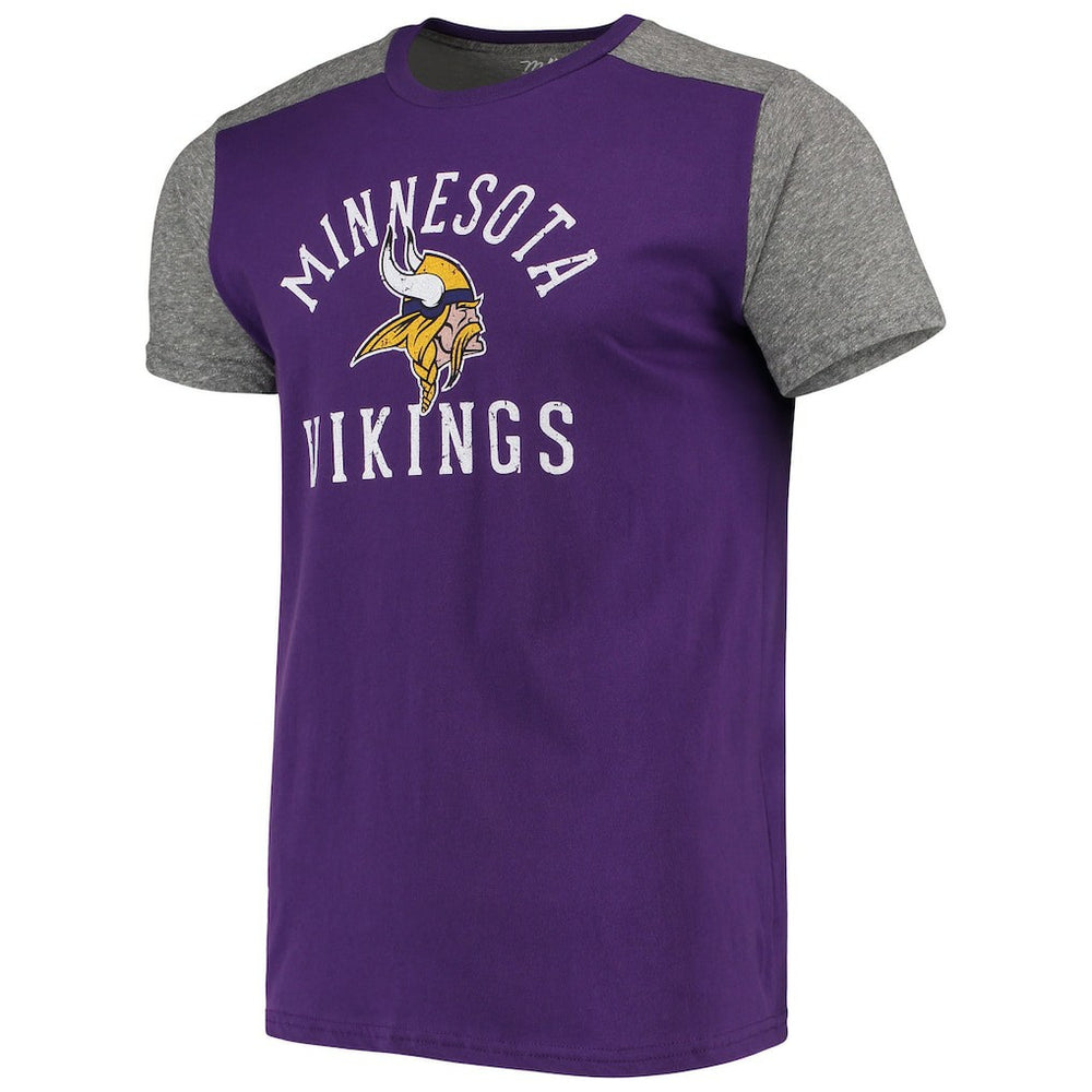 Minnesota Vikings Majestic Threads Field Goal Slub T-Shirt - Purple/Gray - NFL