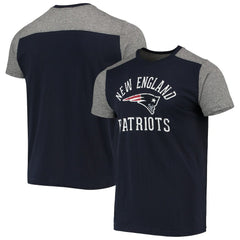 New England Patriots Majestic Threads Field Goal Slub T-Shirt - Navy/Gray - NFL