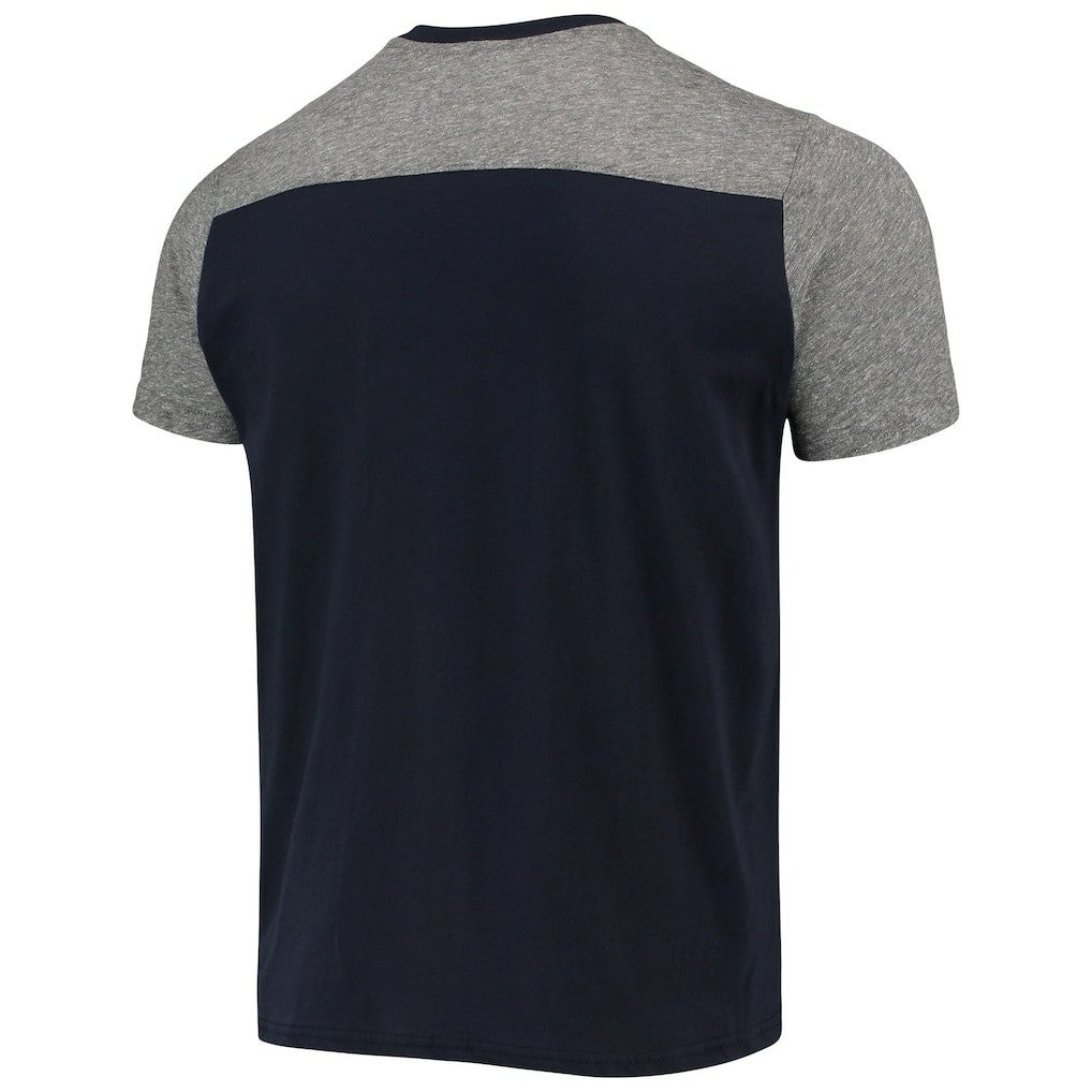 New England Patriots Majestic Threads Field Goal Slub T-Shirt - Navy/Gray - NFL