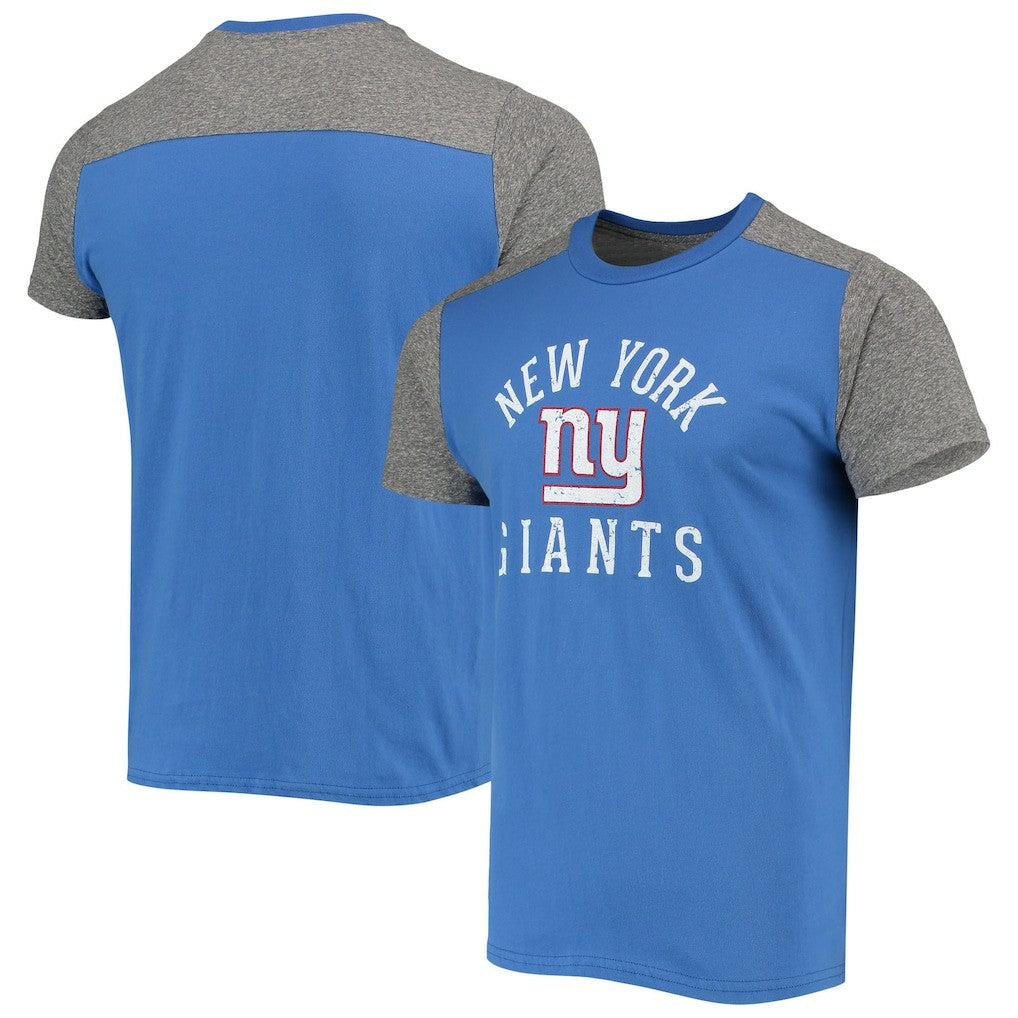 New York Giants Majestic Threads Field Goal Slub T-Shirt - Royal/Gray - NFL